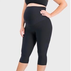 a:glow Maternity Core Full Panel Maternity Black Leggings L
